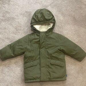 GAP Cold Control Green Hooded Winter Coat